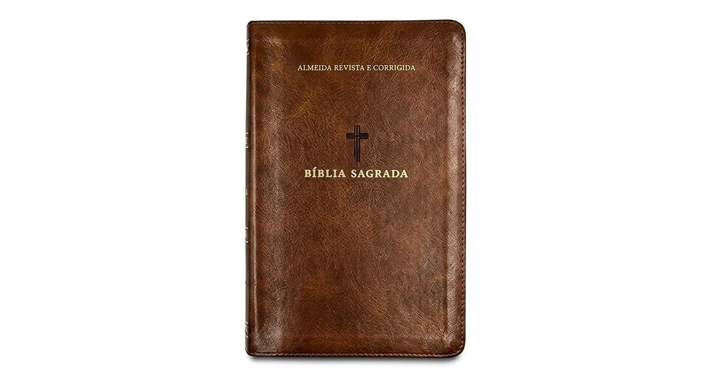 Bíblia Sagrada ACF Letra Grande – Capa Luxo Marrom | Leitura Perfeita
