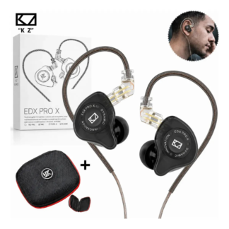 Fone Kz Edx Pro X Excelente Retorno Palco Igreja Banda+ Case Cor Preto